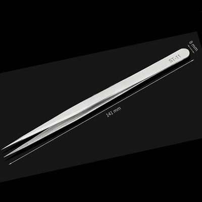 VETUS Pinzeta na obočie z nehrdzavejúcej ocele, nástroje na predlžovanie umelých mihalníc, oprava, hyperjemná, všetko na budovanie nechtov na mihalnice, pinzeta