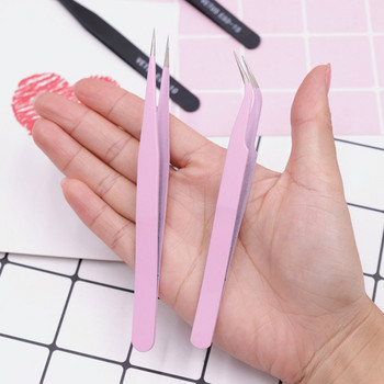 1 τεμ. Lash Tweezers Ψεύτικες βλεφαρίδες Extension Clip Πένσα φρυδιών για μαλλιά Nail Art Soldering Lash Tongs Εργαλεία μακιγιάζ