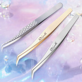 Szempillahosszabbító csipesz klasszikus szempillákhoz Easy Fan Lash Russian Volume Eyelashes Nagy pontosságú csipesz egyedi logó