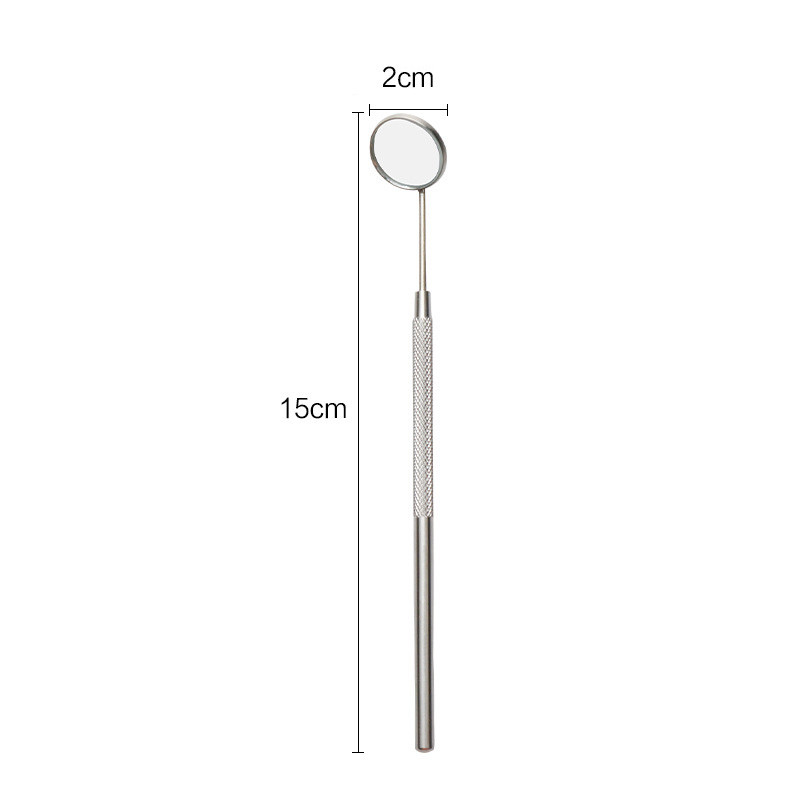 1PC Mărire Verificare Extensie de gene Altoire Oglindă Mâner din oțel inoxidabil Îngrijirea dinților orali Instrumente de machiaj pentru gene
