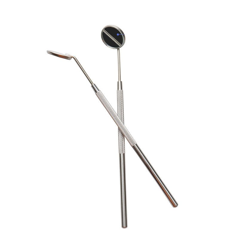 1PC Mărire Verificare Extensie de gene Altoire Oglindă Mâner din oțel inoxidabil Îngrijirea dinților orali Instrumente de machiaj pentru gene