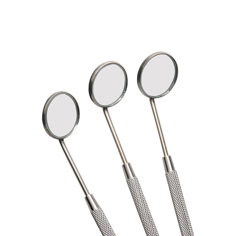 1PC Mărire Verificare Extensie de gene Altoire Oglindă Mâner din oțel inoxidabil Îngrijirea dinților orali Instrumente de machiaj pentru gene