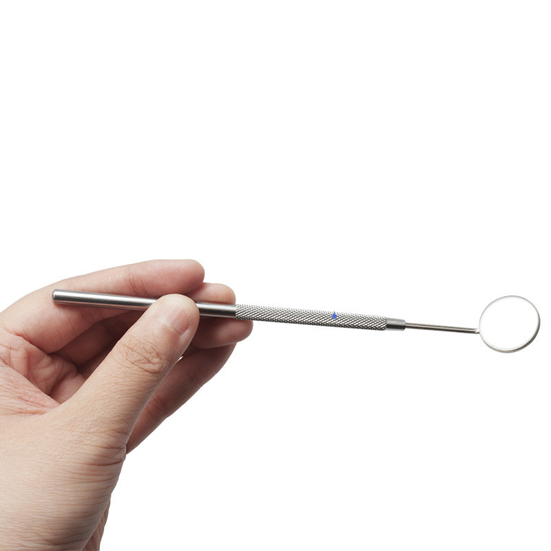 1PC Mărire Verificare Extensie de gene Altoire Oglindă Mâner din oțel inoxidabil Îngrijirea dinților orali Instrumente de machiaj pentru gene