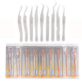 Vetus szempilla csipesz Profissional For 3D Volumn Eyelash Extension Stainless Fan Lashes Csipesz Kiváló Closure Smink eszköz