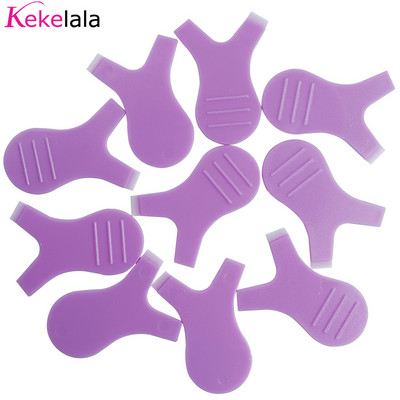 10 buc. Mini pieptene multifuncțional în formă de Y din plastic, instrument pentru permanentă a genelor false, lipici fierbinte, lingură, perie, ondulator de ridicare a genelor