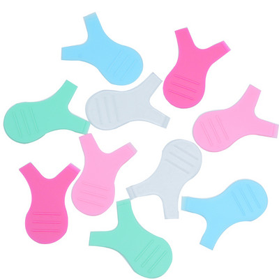 10 buc. Mini pieptene multifuncțional în formă de Y din plastic, instrument pentru permanentă a genelor false, lipici fierbinte, lingură, perie, ondulator de ridicare a genelor