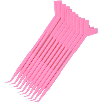 10 buc. Mini pieptene multifuncțional în formă de Y din plastic, instrument pentru permanentă a genelor false, lipici fierbinte, lingură, perie, ondulator de ridicare a genelor