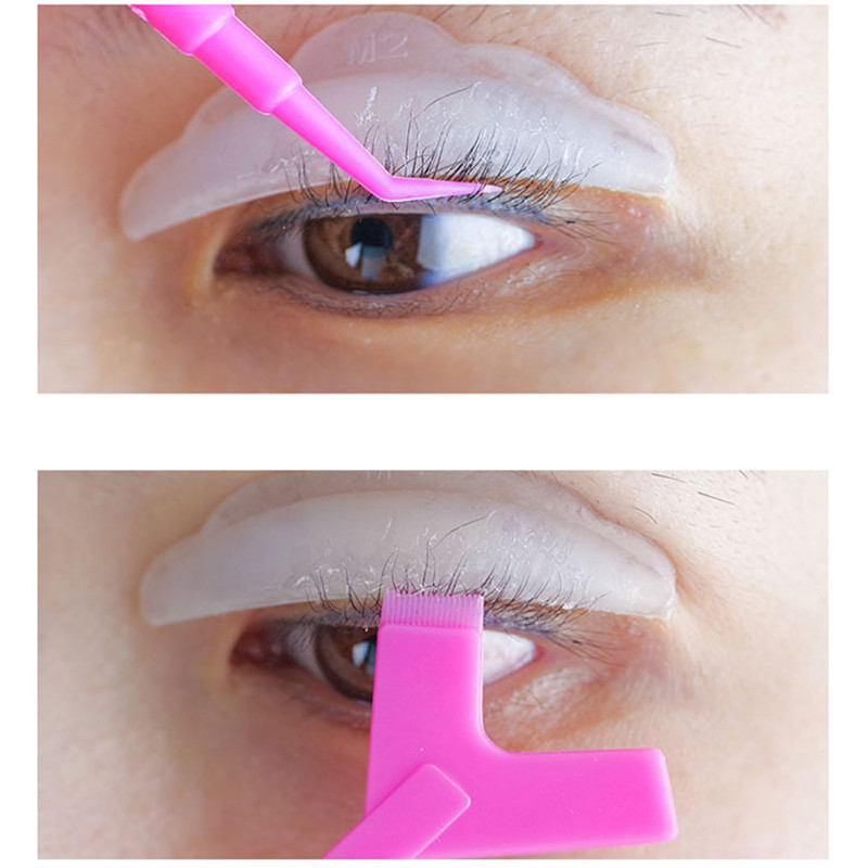 10 buc. Mini pieptene multifuncțional în formă de Y din plastic, instrument pentru permanentă a genelor false, lipici fierbinte, lingură, perie, ondulator de ridicare a genelor