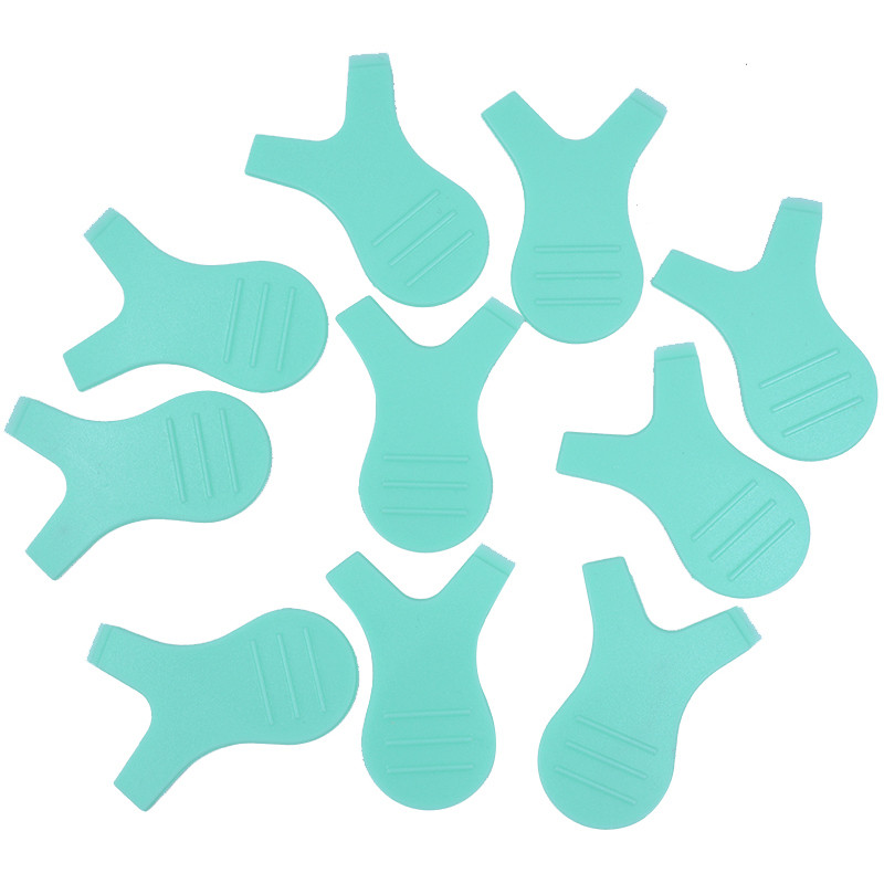 10 buc. Mini pieptene multifuncțional în formă de Y din plastic, instrument pentru permanentă a genelor false, lipici fierbinte, lingură, perie, ondulator de ridicare a genelor