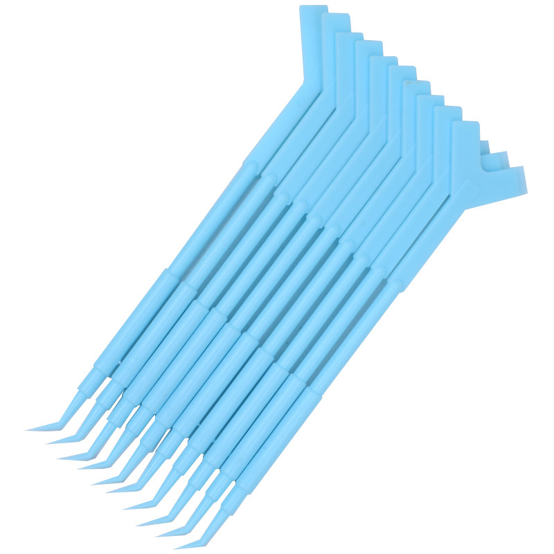 10 buc. Mini pieptene multifuncțional în formă de Y din plastic, instrument pentru permanentă a genelor false, lipici fierbinte, lingură, perie, ondulator de ridicare a genelor