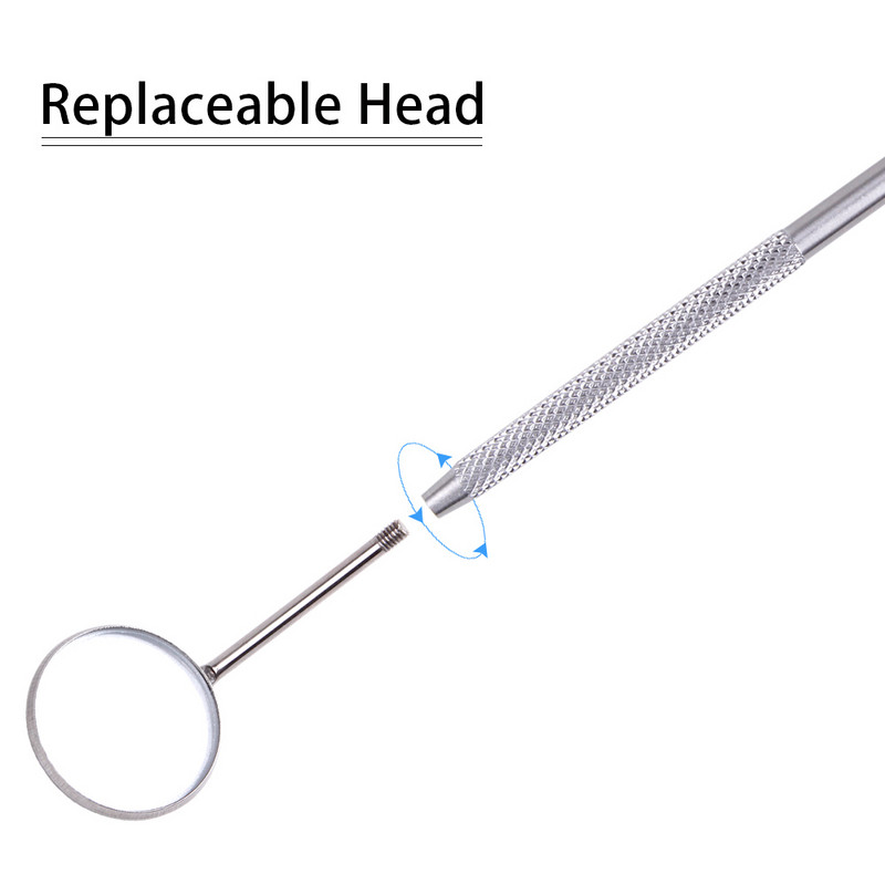 1 buc. Oglindă multifuncțională pentru prelungirea genelor de verificare, din oțel inoxidabil, cu mâner lung, oglindă de mărire a genelor, articole de machiaj pentru frumusețe