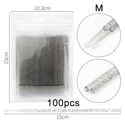 100/300 ks mikro štetcov, mikro tampóny na predlžovanie mihalníc, jednorazový mikro aplikátor, mikro tyčinky na mihalnice, nástroje na líčenie