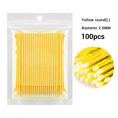 100/300 ks mikro štetcov, mikro tampóny na predlžovanie mihalníc, jednorazový mikro aplikátor, mikro tyčinky na mihalnice, nástroje na líčenie