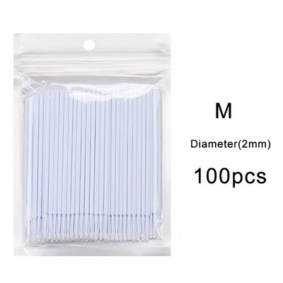 100/300 ks mikro štetcov, mikro tampóny na predlžovanie mihalníc, jednorazový mikro aplikátor, mikro tyčinky na mihalnice, nástroje na líčenie
