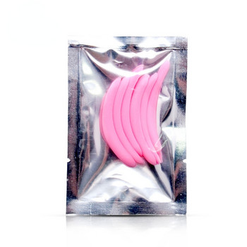 Пръчки за повдигане на мигли Силиконови подложки за къдрене на мигли за многократна употреба Розова пластмаса SML 3 размера в чанта Консумативи за удължаване на мигли