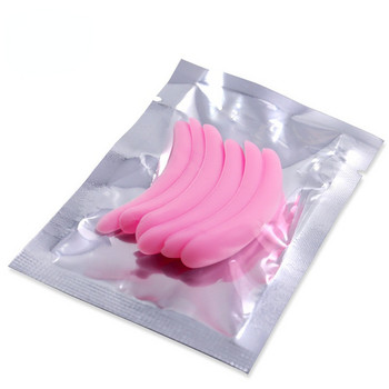 Пръчки за повдигане на мигли Силиконови подложки за къдрене на мигли за многократна употреба Розова пластмаса SML 3 размера в чанта Консумативи за удължаване на мигли