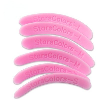 Eyelash Lift Rods Επαναχρησιμοποιήσιμα μαξιλαράκια περμανάντ βλεφαρίδων ροζ πλαστικό SML 3 μεγέθη ανά τσάντα Προμήθειες επέκτασης βλεφαρίδων