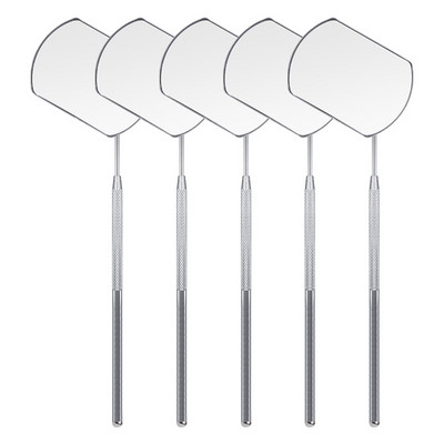 1PC Oglindă pentru gene Oglindă de inspecție pentru gene Extensii pentru gene Mâner din oțel inoxidabil Instrument de machiaj pentru frumusețe Oglindă pentru verificarea genelor