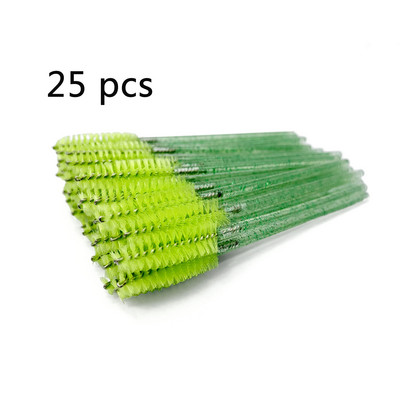 25/50db eldobható szemöldökkefe Crystal szempillaspirál pálca applikátor orsók szempillák kozmetikai ecsetek smink eszközök