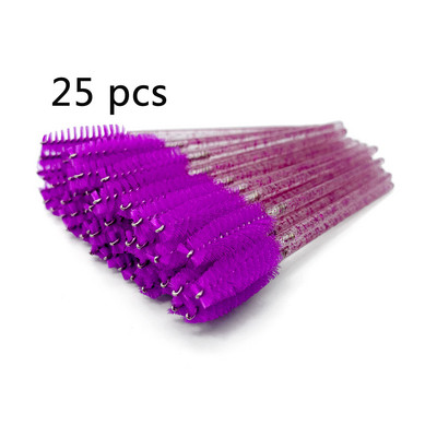 25/50db eldobható szemöldökkefe Crystal szempillaspirál pálca applikátor orsók szempillák kozmetikai ecsetek smink eszközök
