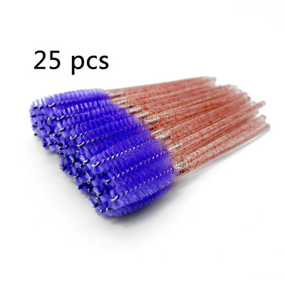 25/50db eldobható szemöldökkefe Crystal szempillaspirál pálca applikátor orsók szempillák kozmetikai ecsetek smink eszközök