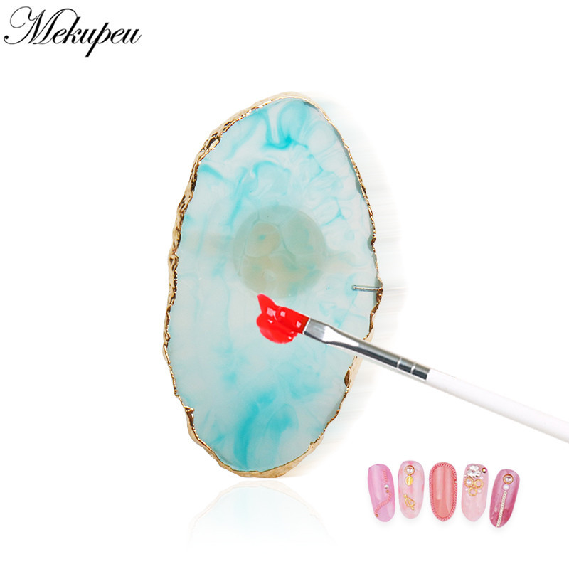 Suport de lipici de cristal Inel Palet Extensie de gene Suport de lipici adeziv Pigment pentru tatuaje Instrument pentru arta unghiilor