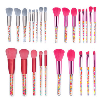 5 бр Lollipop Candy Crystal Makeup Brushes Set Colorful Lovely Foundation Blending Brush Makeup Brush Tool maquillaje