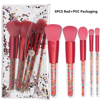 5 τμχ Lollipop Candy Crystal Brushes Makeup Set Colorful Lovely Foundation Blending Brush Tool Makeup maquillaje