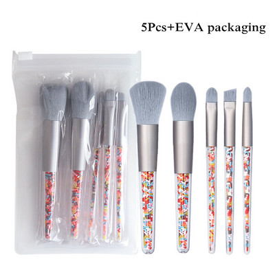 5db Lollipop Candy Crystal sminkecset készlet színes Lovely alapozó keverő ecset smink eszköz maquillaje
