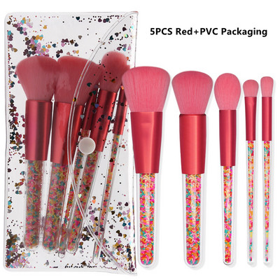 5db Lollipop Candy Crystal sminkecset készlet színes Lovely alapozó keverő ecset smink eszköz maquillaje
