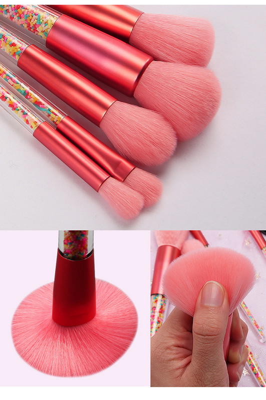 5db Lollipop Candy Crystal sminkecset készlet színes Lovely alapozó keverő ecset smink eszköz maquillaje