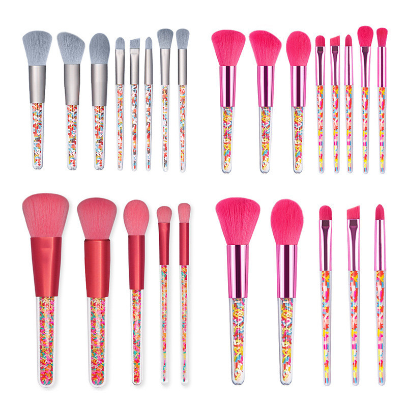 5db Lollipop Candy Crystal sminkecset készlet színes Lovely alapozó keverő ecset smink eszköz maquillaje