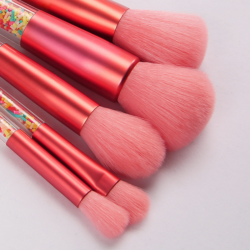 5db Lollipop Candy Crystal sminkecset készlet színes Lovely alapozó keverő ecset smink eszköz maquillaje