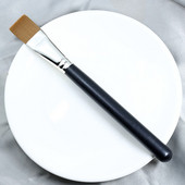 Pensule negre de machiaj Perie pentru fond de ten cu cap oblic cu vârf plat Perie perfectă pentru față Perie de reparare Cremă lichidă Perie pentru mască BB Cream