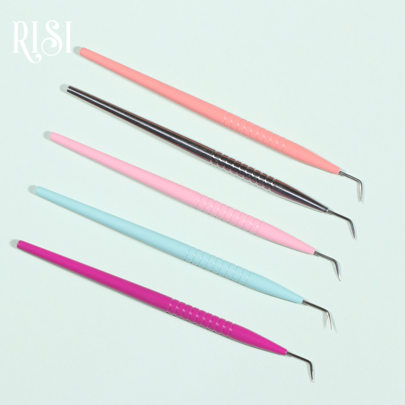 RISI Metal Perming Stick Instrument Extensie de gene Lipici fierbinte Lingura Forma Y Pieptene Perie Aplicator ondulator de ridicare a genelor