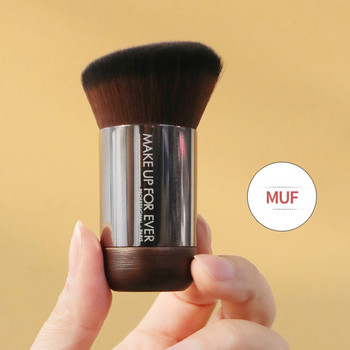 Четки за грим MUF112/124# Четка за фон дьо тен Loose Power Contour Brush Natural Wood Buffing Beauty Makeup Brush Инструменти maquiagem