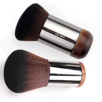 Четки за грим MUF112/124# Четка за фон дьо тен Loose Power Contour Brush Natural Wood Buffing Beauty Makeup Brush Инструменти maquiagem