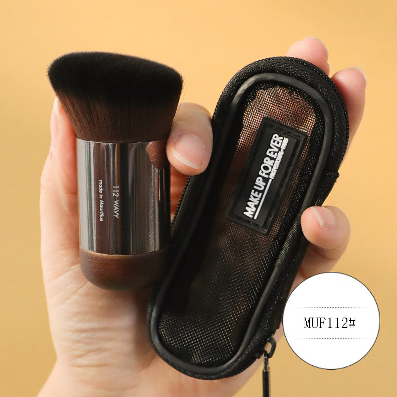 Pensule de machiaj MUF112/124# Pensula pentru fond de ten Loose Power Contour Brush Lustruire lemn natural Frumusețe Machiaj Pensule Instrumente maquiagem