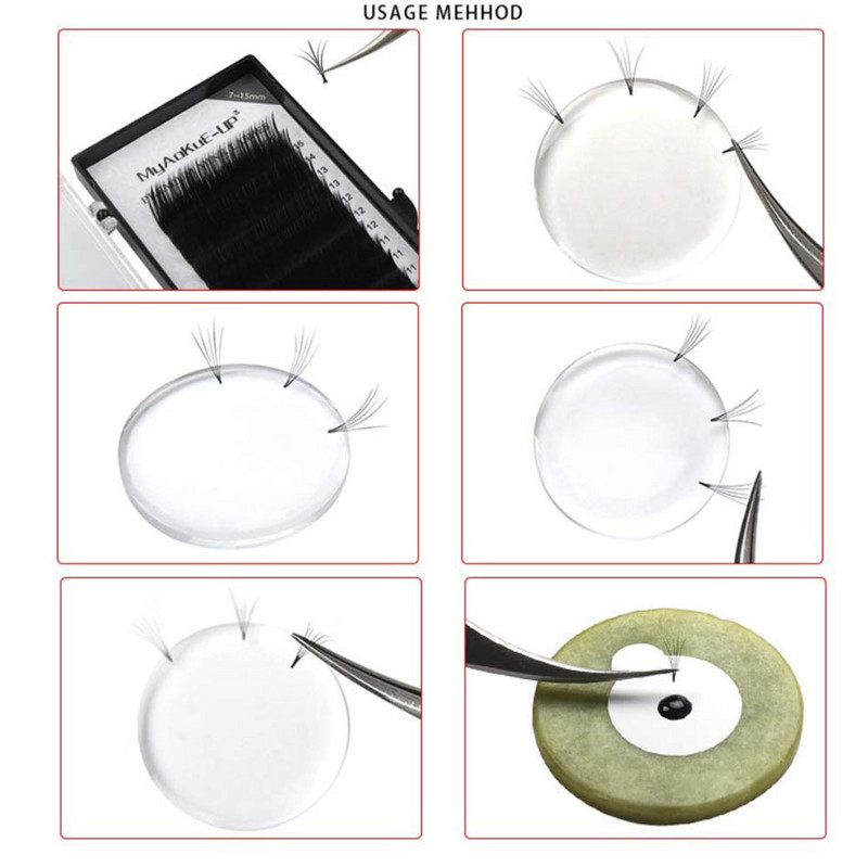 Silikónové podložky na mihalnice Easy fan, stojan na objem mihalníc, držiak na mihalnice, podložka na predlžovanie mihalníc, paleta, nástroj na líčenie pre začiatočníkov