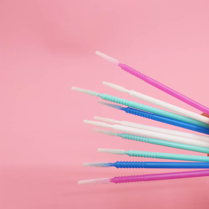 RISI Instrumente de machiaj pentru gene Micro perii Tampoane de bumbac Extensie de gene Lipici pentru gene de unică folosință Perii de curățare Aplicator