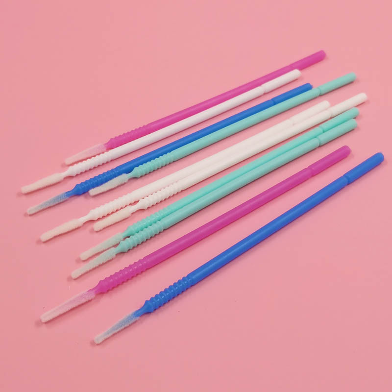 RISI Instrumente de machiaj pentru gene Micro perii Tampoane de bumbac Extensie de gene Lipici pentru gene de unică folosință Perii de curățare Aplicator