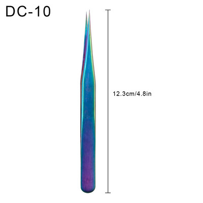 VETUS Pensetă pentru extensie de gene Volum gene Pensetă din oțel inoxidabil Instrumente nemagnetice pentru gene Instrument profesional de machiaj