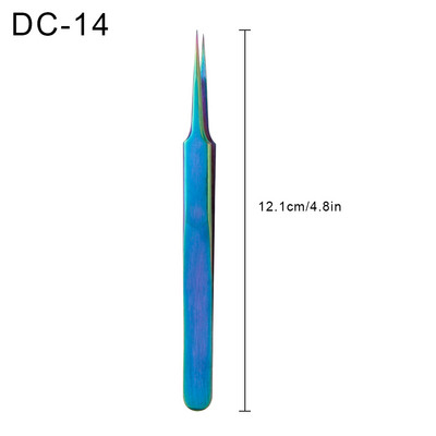 VETUS Pensetă pentru extensie de gene Volum gene Pensetă din oțel inoxidabil Instrumente nemagnetice pentru gene Instrument profesional de machiaj