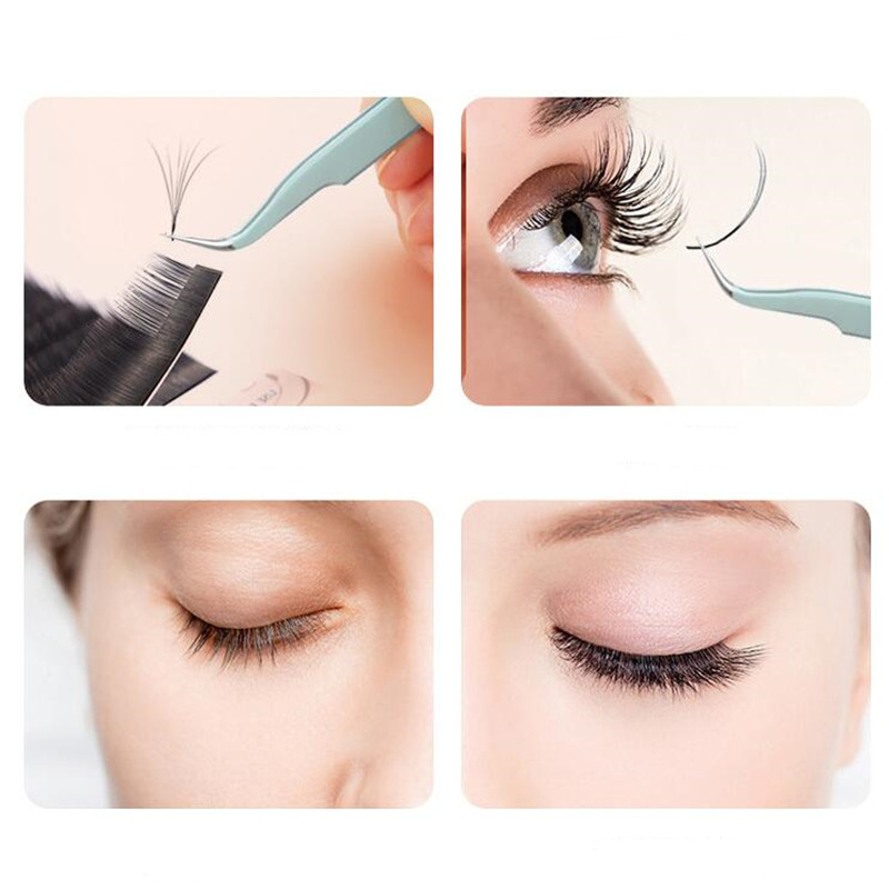 Pensete colorate drepte + curbate din oțel inoxidabil pentru autocolant pentru arta unghiilor Instrument de alegere a pietrelor de machiaj Instrument pentru pensete DIY pentru gene