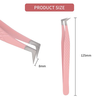 Veyes Inc Eyelash Extensions Tweezers Veyelash Professional 90 Degree Tweezers for Volume 3D Accurate Close Αντιστατικό μακιγιάζ