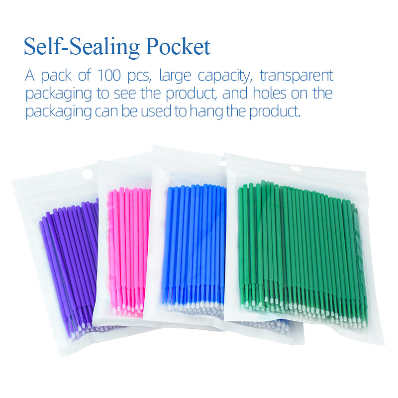 SongLash 100 buc/lot perii de unică folosință pentru gene Tampoane de bumbac Microperie instrumente pentru gene individuale pentru extensia genelor