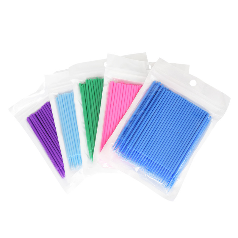 SongLash 100 buc/lot perii de unică folosință pentru gene Tampoane de bumbac Microperie instrumente pentru gene individuale pentru extensia genelor