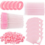 Blakstienų priauginimo reikmenų rinkinys Lash Micro Brush Tape Klijai Žiedelis Akių gelio pagalvėlė Pleistras Vienkartinis tušas lazdelė Aplikatorius Blakstienų įrankis