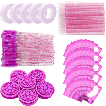 Σετ προμηθειών επέκτασης βλεφαρίδων Lash Micro Brush Tape Glue Ring Eye pad Patch Patch Mascara Wand Applicator Eyelash Tool