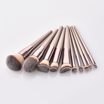 4/10 τμχ Σετ πινέλα μακιγιάζ σαμπάνιας για καλλυντικό foundation ρουζ σκιά ματιών kabuki blending brush brush tool beauty